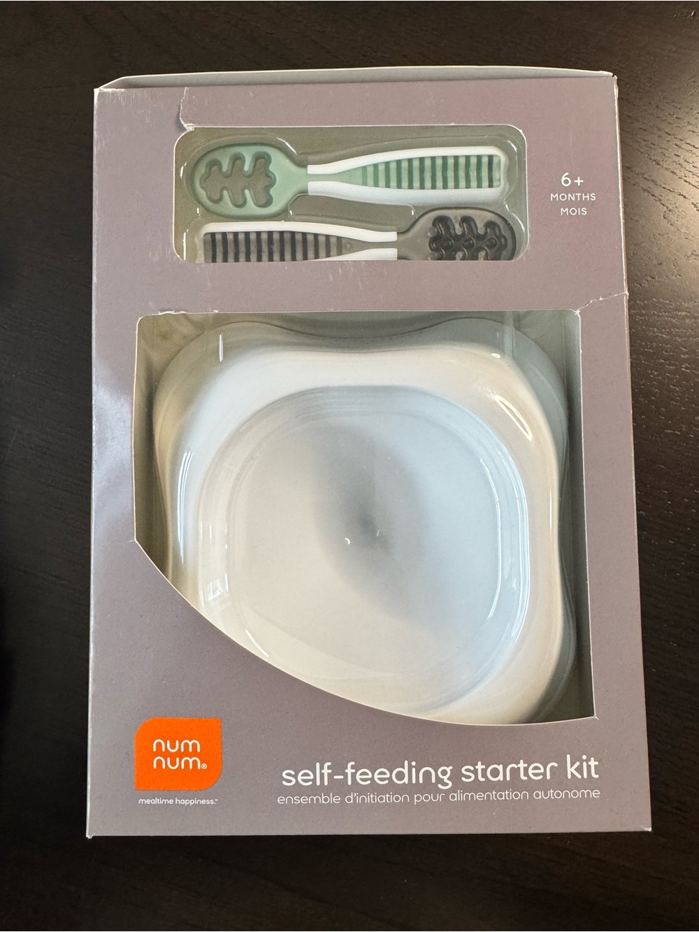 NumNum Self Feeding Starter Kit Baby Bowl GOOtensils 6M+ New in Box